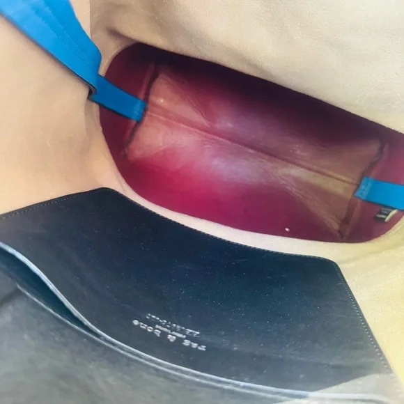 Rag & Bone Walker Convertible Colorblock Leather Tote Bag - Picture 7 of 10